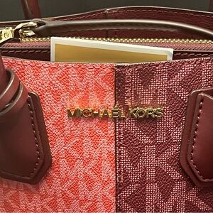 Michael Kors Oxblood Multi Messenger Hand/Crossbody Bag